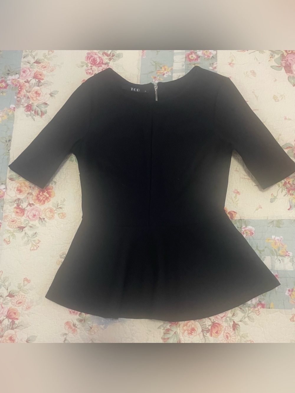 Women's Black Peplum Top